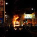 Cars being destroyed in London riots