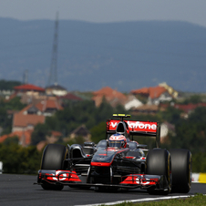 Button Wins a Rainy Race in Hungary