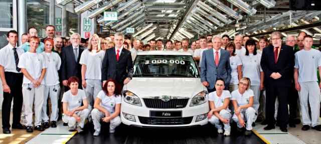 O Skoda Fabia número 3 milhões é um Fabia Greenline 1.2 TDI CR DPF com 74cv