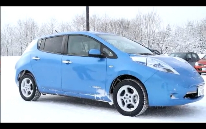 Nissan Puts the Leaf Through Its Paces in Snowy Japan