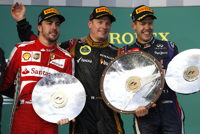 Raikkonen took the first win of the F1 season