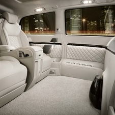 The interior is porcelain white and the seats are heated, cooled and offer massaging functions