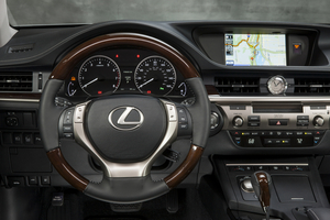 The interior has the very horizontal dashboard that started on the GS