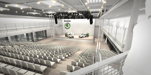 There is also a 930 square meter presentation hall