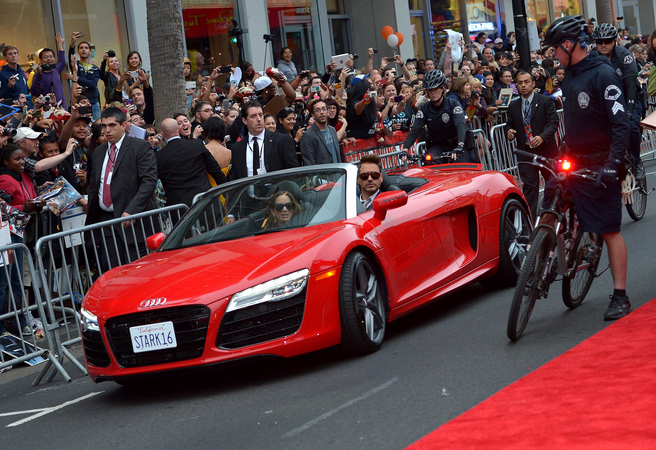 The other stars of the film also drive Audis