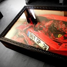 Nice table! Made from a crashed Ferrari