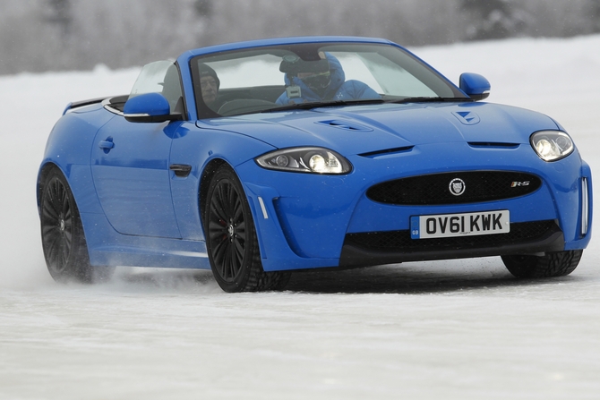 Jaguar XKR-S Takes a Drive Through the Finnish Snow