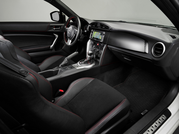 The seats get leather and Alcantara coverings