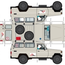 O Land Cruiser em papel parece ser bastante fácil de construir