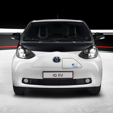 The iQ EV has a nearly flat front end