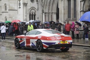 Aston Martin brought several cars to the parade