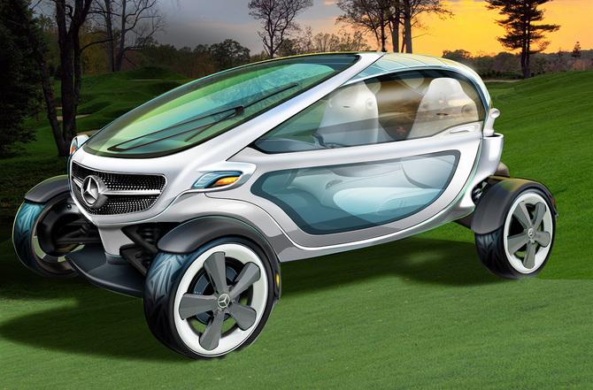 Mercedes-Benz Vision Golf Cart: Mercedes-Benz designt visionäres Golf Cart