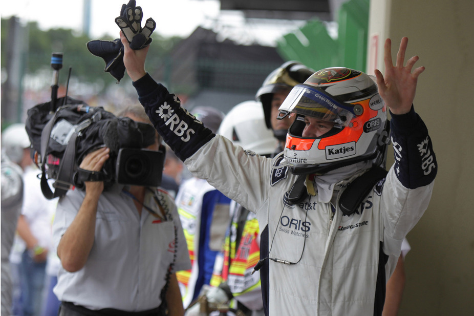 Hulkenberg storms into pole position in Brazil