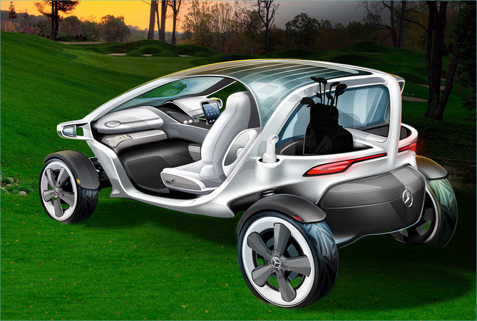 Mercedes-Benz Vision Golf Cart: Mercedes-Benz designt visionäres Golf Cart