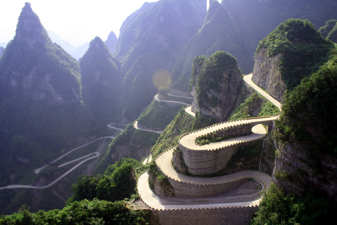 Tianmen Mountain Road, China