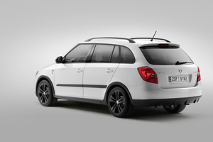 The Fabia Combi Monte Carlo is available with a wide array of engines and colors. It adds black trim and wheels