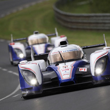 The two Toyotas lapping Le Sarthe