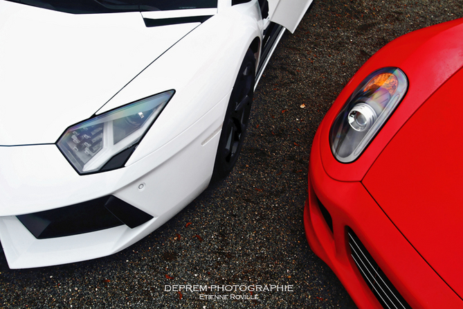 Lamborghini Aventador and Ferrari 599 GTB