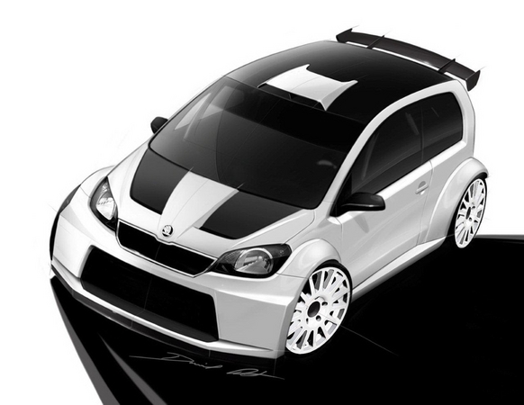 SKODA Citigo Rally Car impressionne par son pare-chocs massif