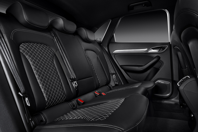 Black leather and Alcantara is standard