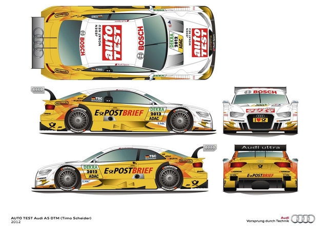 Audi Reveals 2012 A5 DTM Liveries from Red Bull, Playboy, Autotest and More