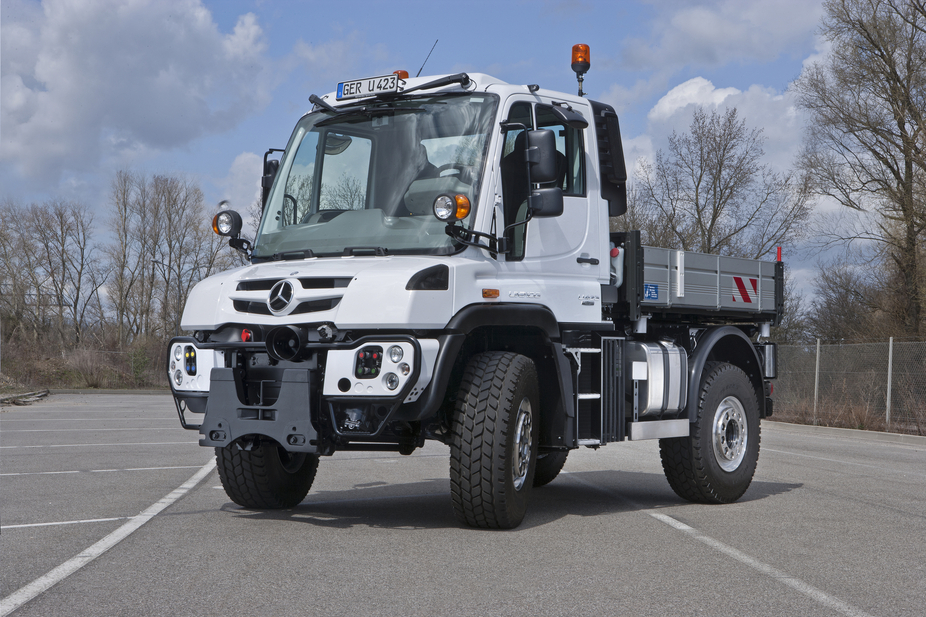 The Unimog is offered in 10 different models with either two or three axles