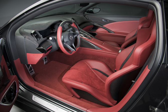 The interior is very driver-focused