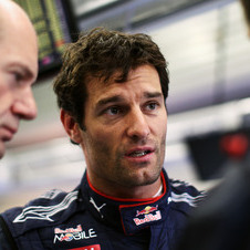 Webber takes pole in rainy practice