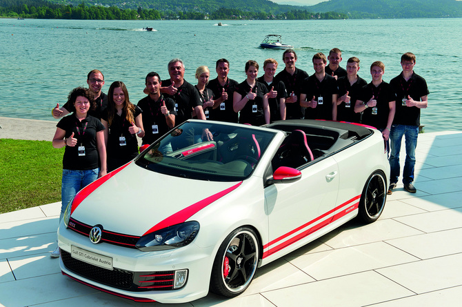 Volkswagen apprentices from Wolfsburg and Osnabrück have built a special GTI Cabrio for Wörthersee