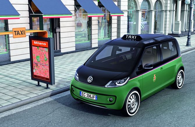 Emissions-free taxi concept presented by Volkswagen