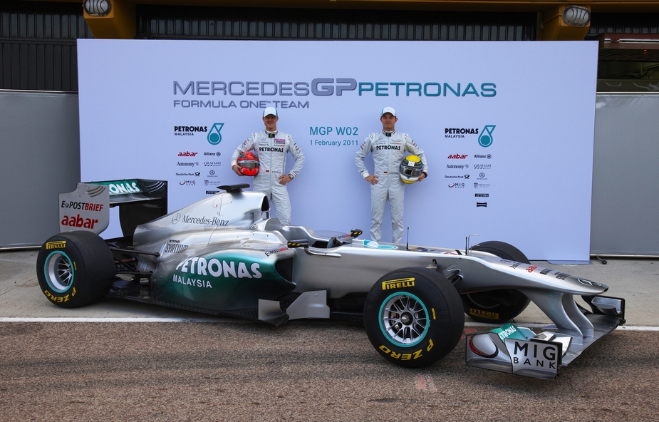 MercedesGP W02 debuts in Valencia