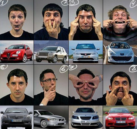 Do cars have human faces?