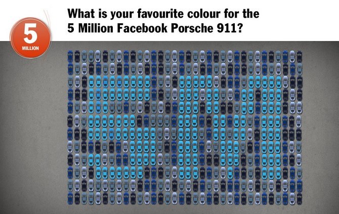 Porsche is celebrating over five million Facebook fans