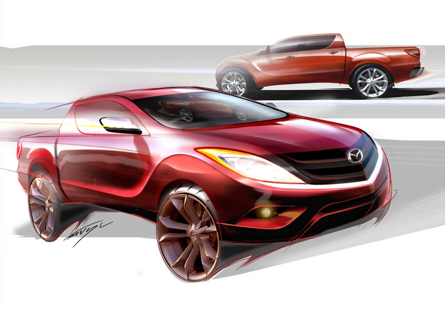 Mazda reveals sketches of the new BT-50