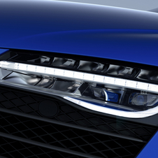 Laser headlight technology provides a white light with a color temperature of 5,500 Kelvin