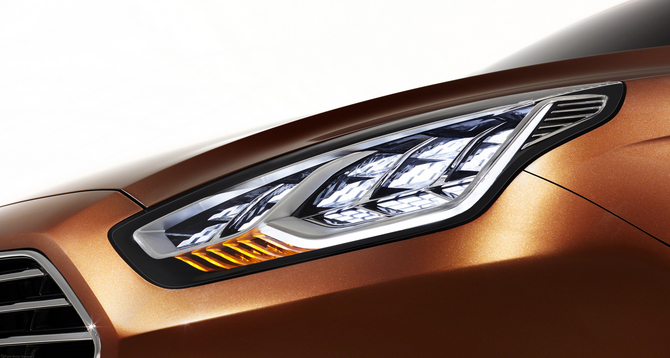 The concept packs modern features like LED headlights