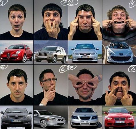 Os carros têm caras humanas?