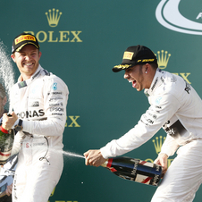 Hamilton beat his team-mate in Albert Park