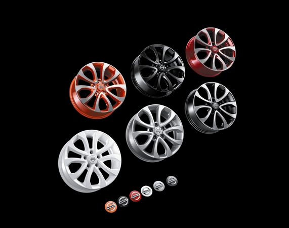 In addition to wheels there are different trim colors as well