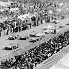 Start of the historic 1955 Le Mans race