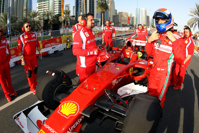 Ferrari Rockets Through Doha, Qatar, to Open Qatar Motor Show